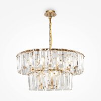 Kronleuchter Kristallglas in Gold E14 Ø68 cm 12-flmg