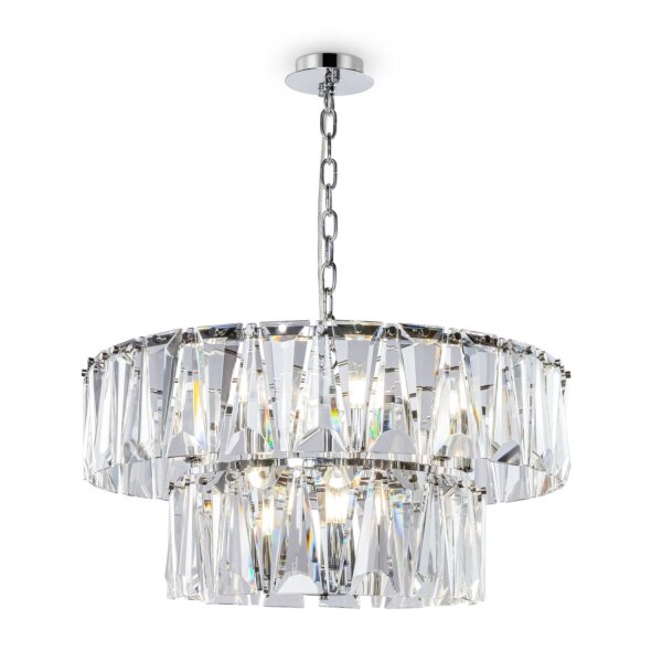 Kronleuchter Kristallglas in Chrom E14 Ø68 cm 12-flmg