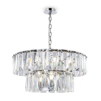 Kronleuchter Kristallglas in Chrom E14 Ø68 cm 12-flmg