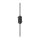 LED Wandleuchte indirekt Metall Schwarz H:63 cm 3000 K