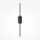 LED Wandleuchte indirekt Metall Schwarz H:63 cm 3000 K