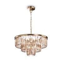 Hängelampe Kristallglas in Gold Bernstein E14...