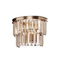 Wandlampe Kristallglas in Gold Bernstein E14 H:24,5 cm