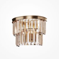 Wandlampe Kristallglas in Gold Bernstein E14 H:24,5 cm
