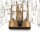 Wandlampe Kristallglas in Messing T:33 cm E14 Modern
