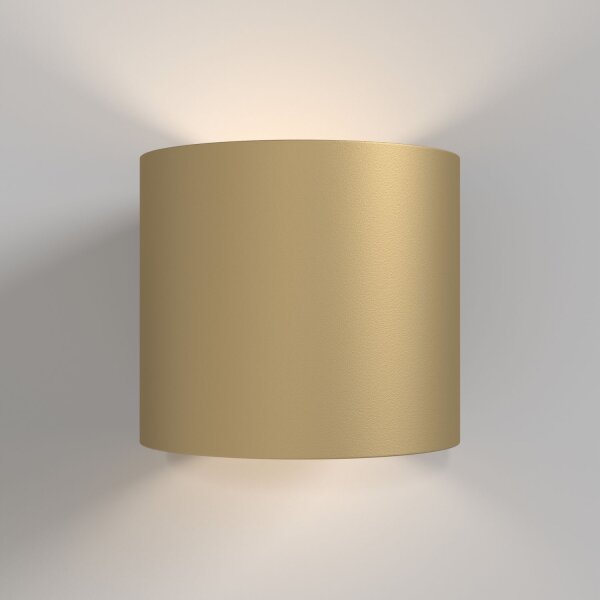 Wandleuchte Up Down Aluminium in Gold matt G9 H:8,8 cm