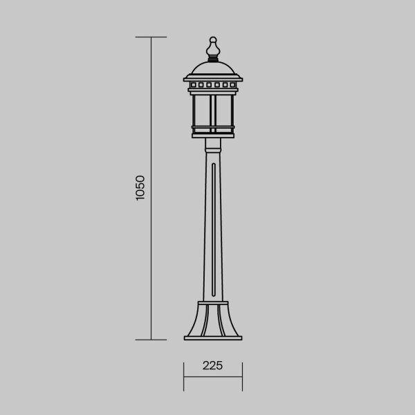 Wegeleuchte Aluminium Braun IP44 105 cm E27 Laterne