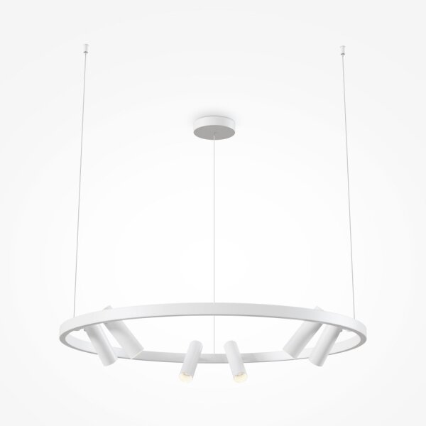 LED Pendelleuchte Metall Weiß Ø120 cm 3000 K flexibel