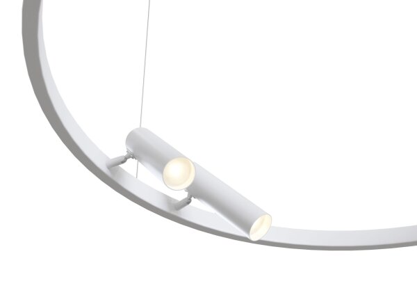 LED Pendelleuchte Metall Weiß Ø120 cm 3000 K flexibel