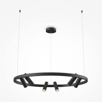 LED Hängelampe Metall Schwarz Ø120 cm 3000 K...