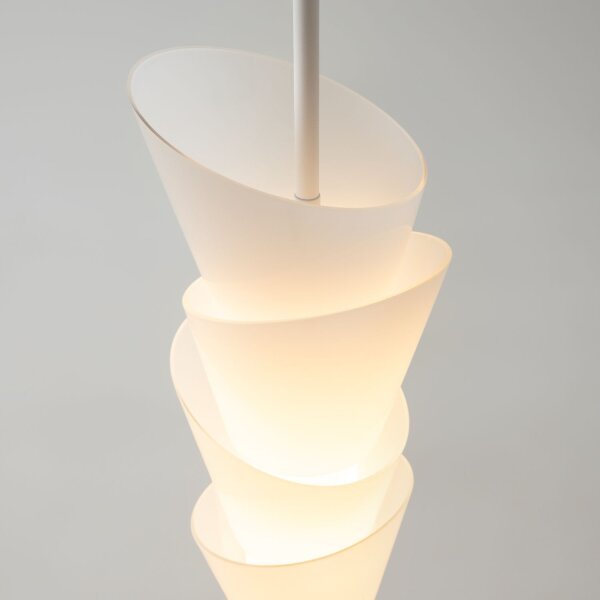 LED Pendelleuchte Glas Metall Weiß L:15 cm 3000 K 14 W
