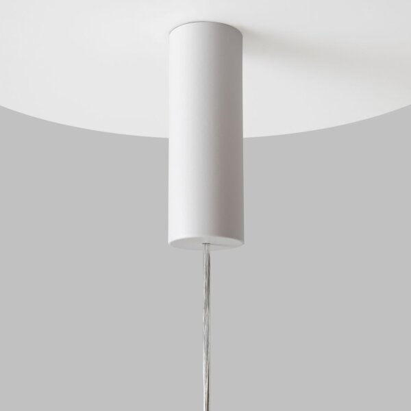 LED Pendelleuchte Glas Metall Weiß L:15 cm 3000 K 14 W