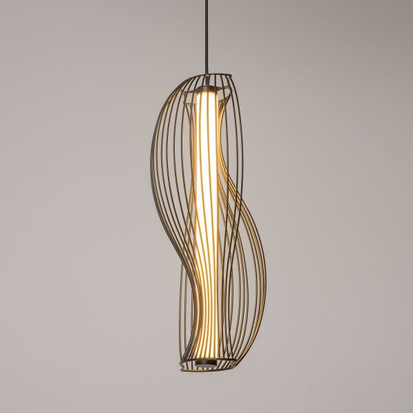 LED Pendelleuchte Schwarz L:21 cm 20 W 3000 K blendarm