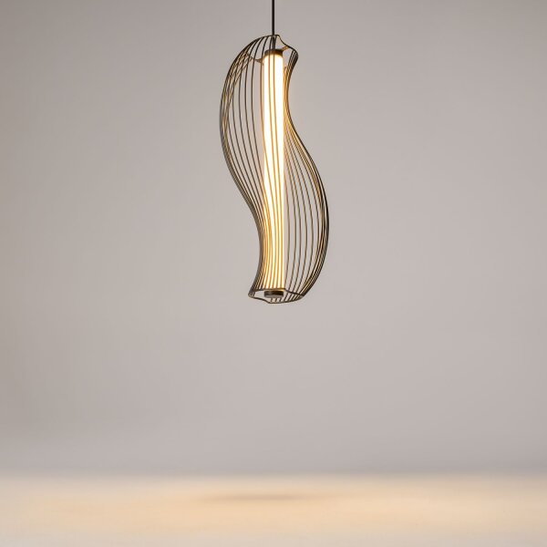 LED Pendelleuchte Schwarz L:21 cm 20 W 3000 K blendarm