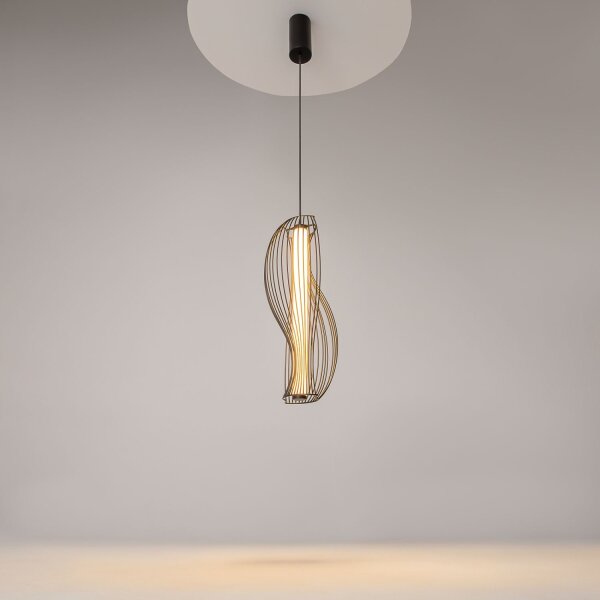 LED Pendelleuchte Schwarz L:21 cm 20 W 3000 K blendarm