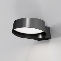 LED Wandlampe außen Aluminium Glas Graphit IP54 3000 K