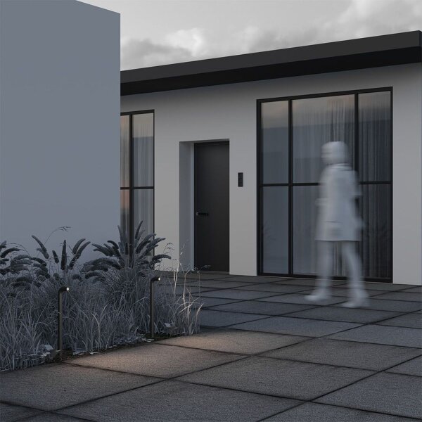 LED Wegeleuchte Edelstahl Graphit IP65 50 cm 3000 K