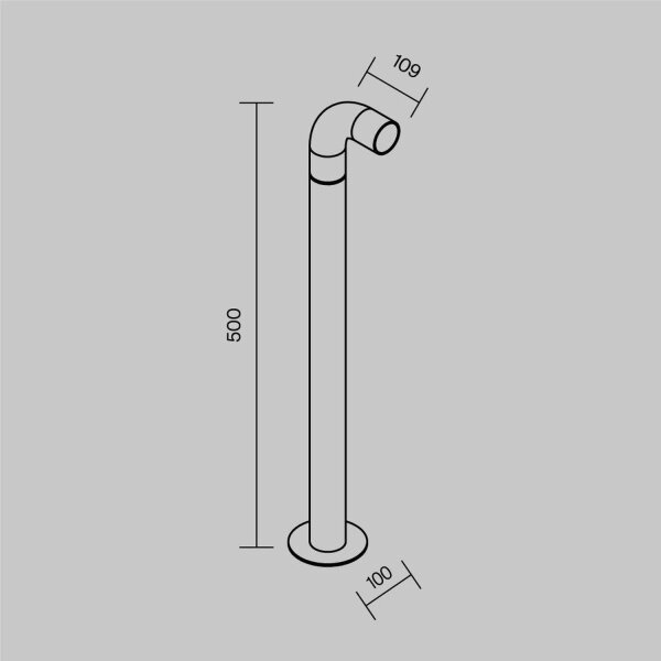 LED Wegeleuchte Edelstahl Graphit IP65 50 cm 3000 K