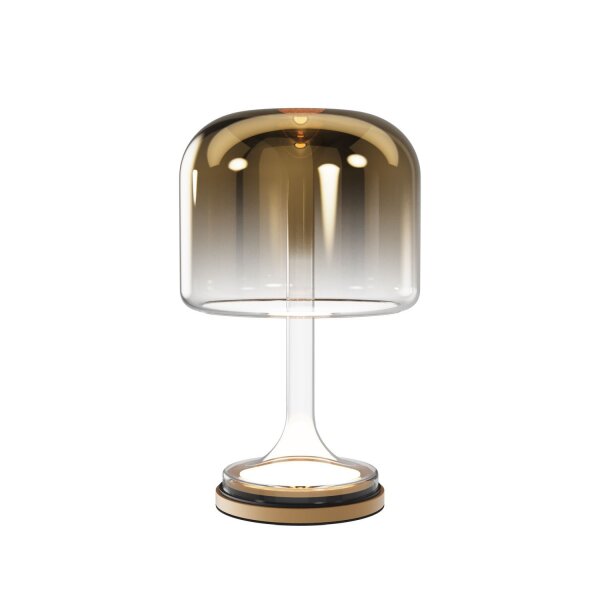 LED Tischlampe dimmbar Glas in Gold 42 cm 3000 K