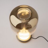 LED Tischlampe dimmbar Glas in Gold 42 cm 3000 K