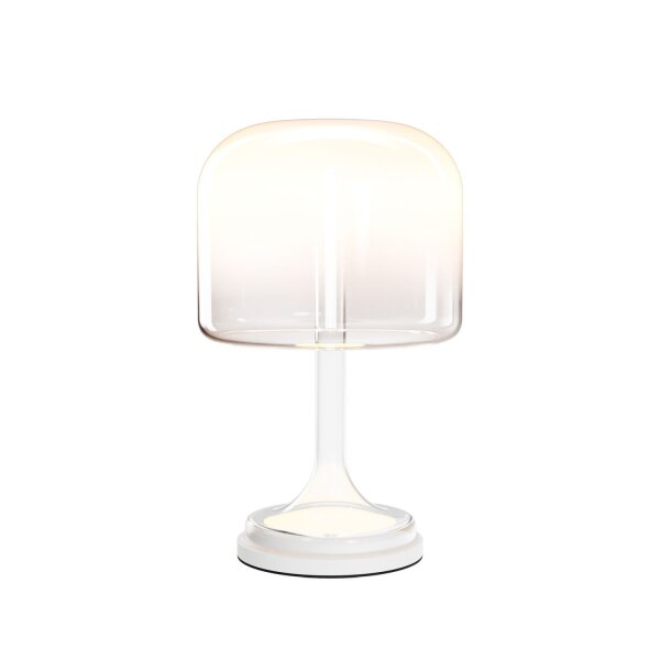 LED Tischlampe dimmbar Glas Weiß 42 cm 820 lm 3000 K