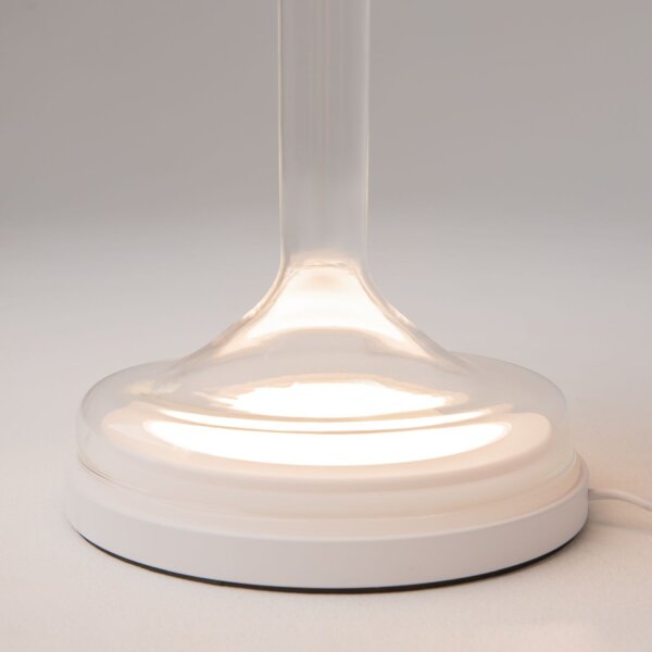 LED Tischlampe dimmbar Glas Weiß 42 cm 820 lm 3000 K