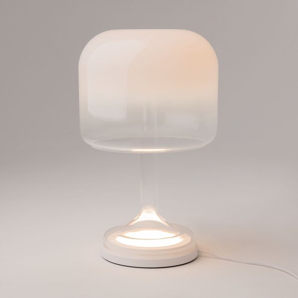 LED Tischlampe dimmbar Glas Weiß 42 cm 820 lm 3000 K