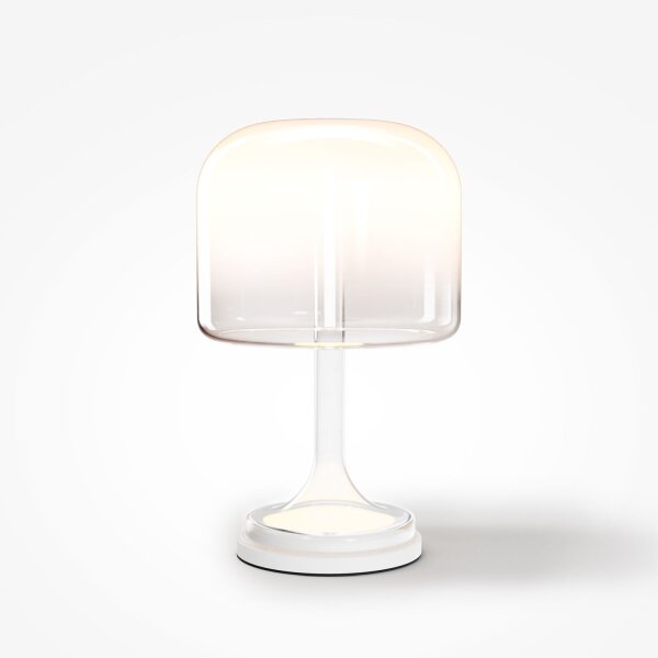 LED Tischlampe dimmbar Glas Weiß 42 cm 820 lm 3000 K