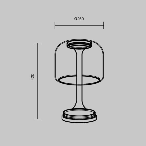 LED Tischlampe dimmbar Glas Weiß 42 cm 820 lm 3000 K
