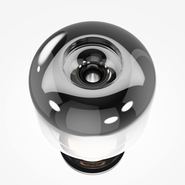 LED Tischlampe dimmbar Glas Rauchgrau 28 cm 3000 K 13 W