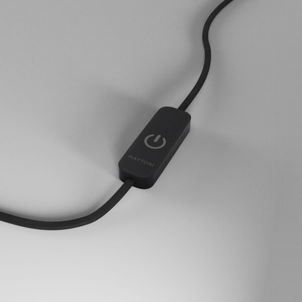 LED Tischlampe dimmbar Glas Rauchgrau 28 cm 3000 K 13 W