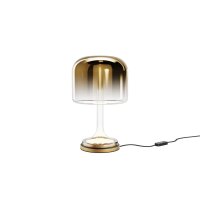 LED Tischlampe dimmbar Glas in Gold 28 cm 13 W 3000 K