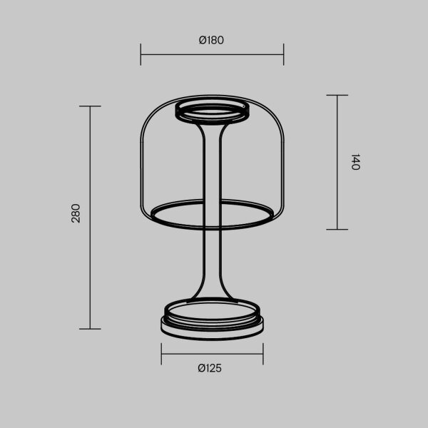 LED Tischlampe dimmbar Glas Weiß 28 cm 13 W 3000 K