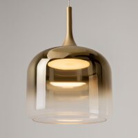 LED Hängelampe dimmbar Glas in Gold Ø26 cm...