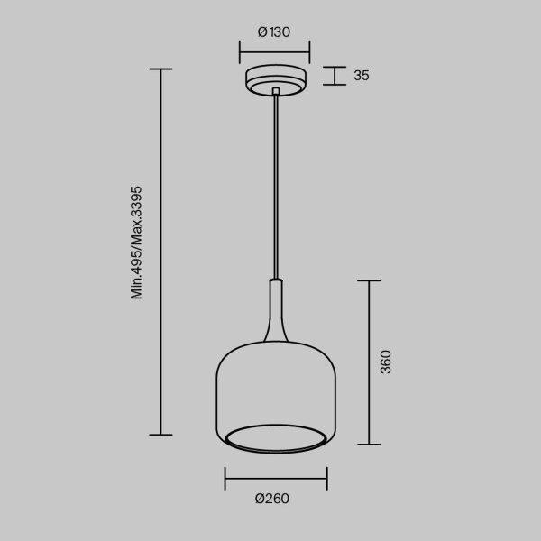 LED Hängelampe dimmbar Glas Weiß Ø26 cm 3000 K 12 W