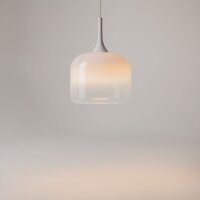 LED Hängelampe dimmbar Glas Weiß Ø26 cm...