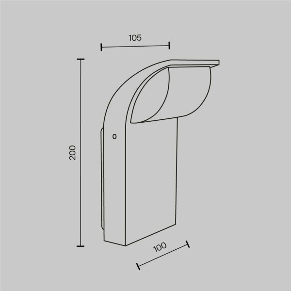 LED Außenlampe Aluminium Graphit IP65 H:20 cm 3000 K