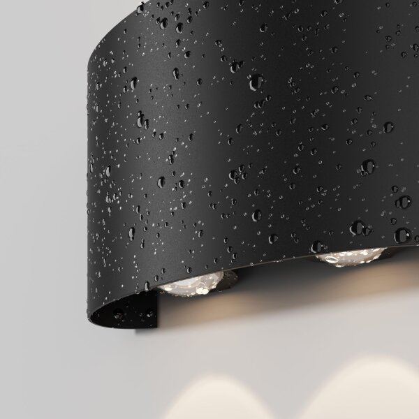 LED Wandleuchte Up Down Aluminium IP54 B:12 cm 3000 K