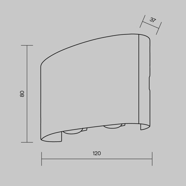 LED Wandleuchte Up Down Aluminium IP54 B:12 cm 3000 K