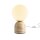 Gemütliche Tischleuchte Stein Beige Glas G9 25 cm klein