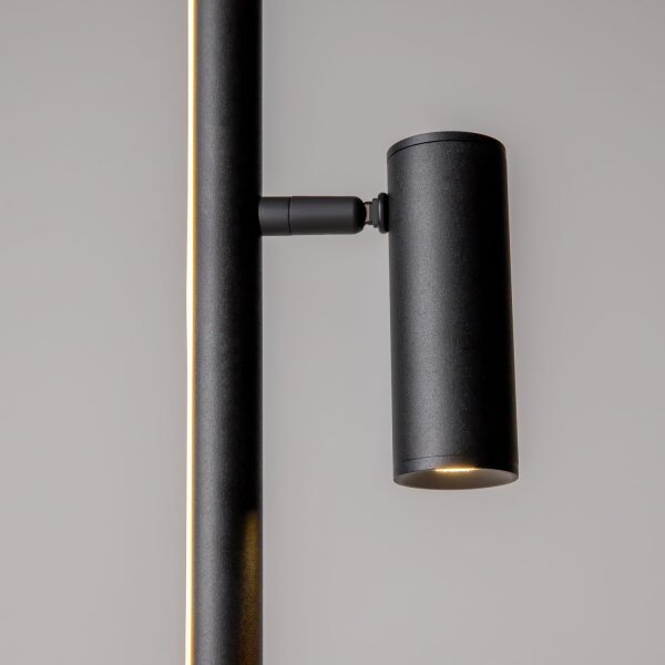 LED Stehlampe dimmbar Schwarz 155 cm 3000 K flexibel