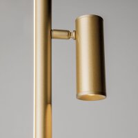 LED Stehlampe dimmbar in Messing 155 cm 3000 K flexibel