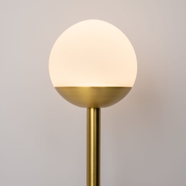 LED Wandlampe dimmbar Glas H:48 cm in Messing 3000 K