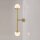 LED Wandlampe dimmbar Glas H:48 cm in Messing 3000 K