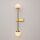 LED Wandlampe dimmbar Glas H:48 cm in Messing 3000 K