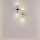 LED Wandlampe dimmbar Glas H:48 cm in Messing 3000 K