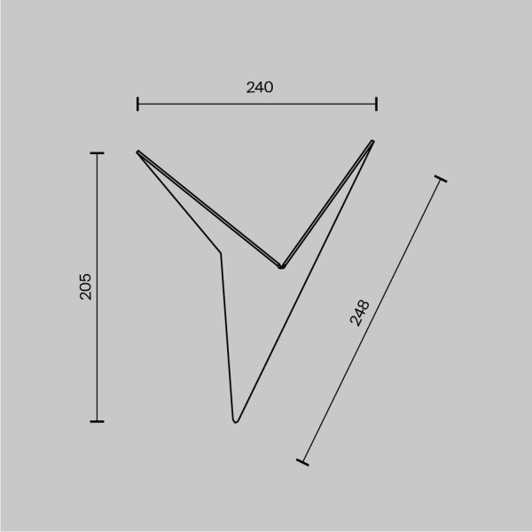 LED Wandleuchte Metall Weiß B:24,8 cm 3000 K 100 lm 3 W