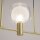 Pendelleuchte Glas Aluminium in Gold 104 cm E14 3-flmg