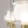 Pendelleuchte Glas Aluminium in Gold 104 cm E14 3-flmg