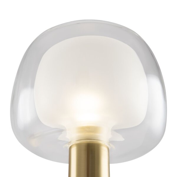 Elegante Wandleuchte Glas Aluminium H:21 cm E14 in Gold